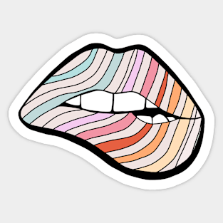 Rainbow Lips Sticker